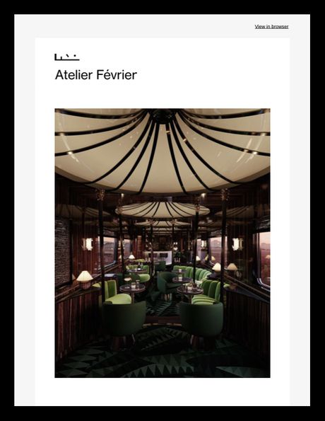 Atelier Février newsletter