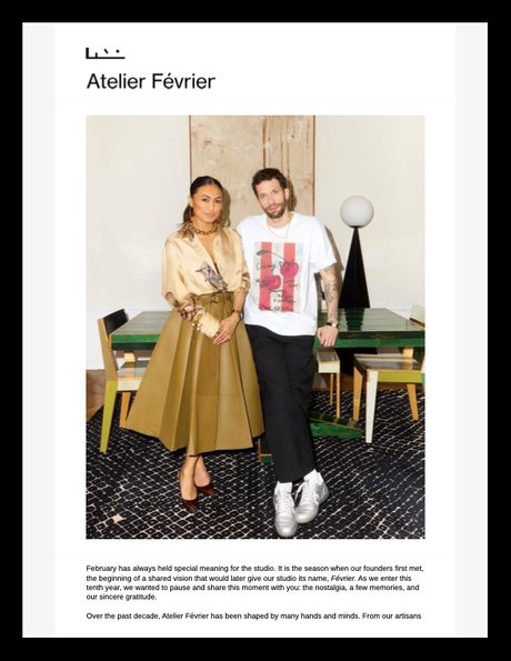 Atelier Février newsletter